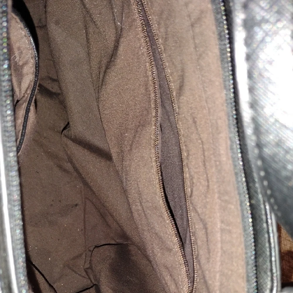 Black Tote Bag with Gold Bee Accent - Picture 4 of 16